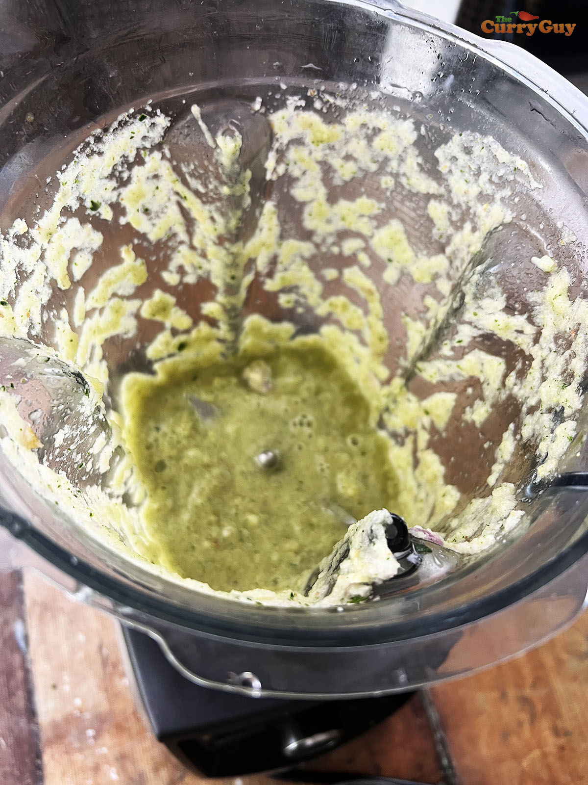 Blending the marinade ingredients