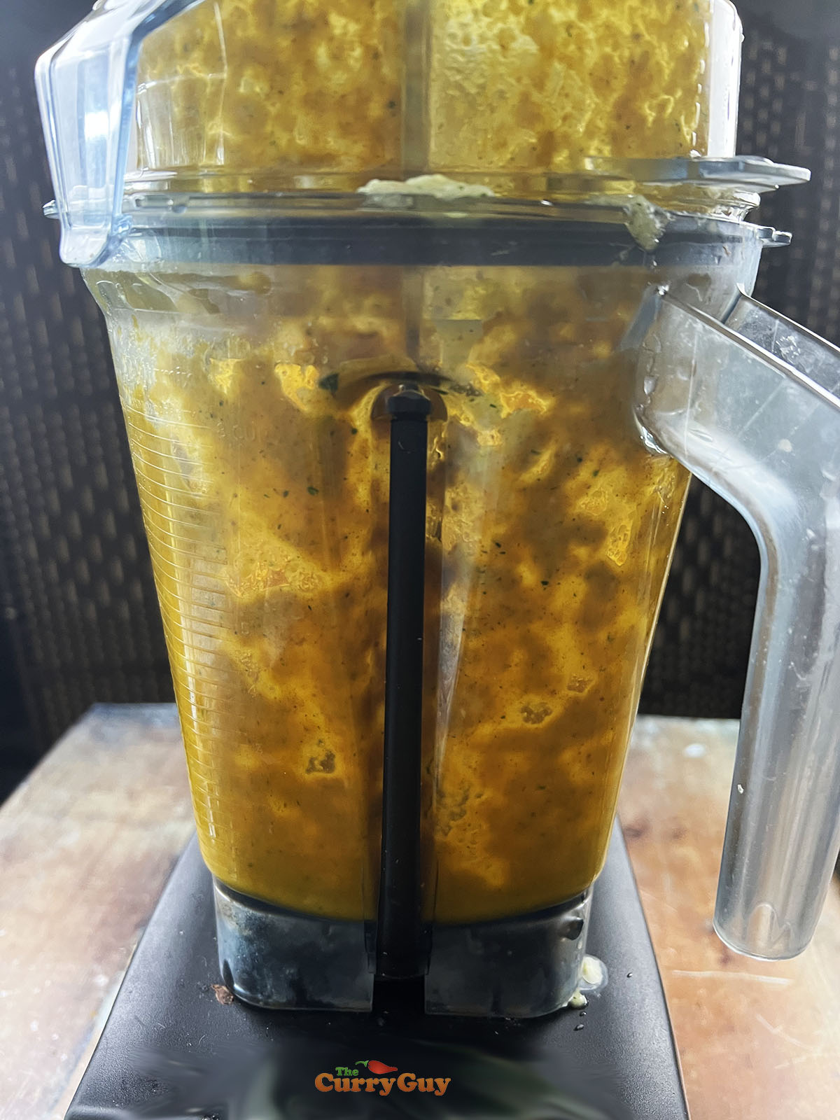 Preparing the marinade.