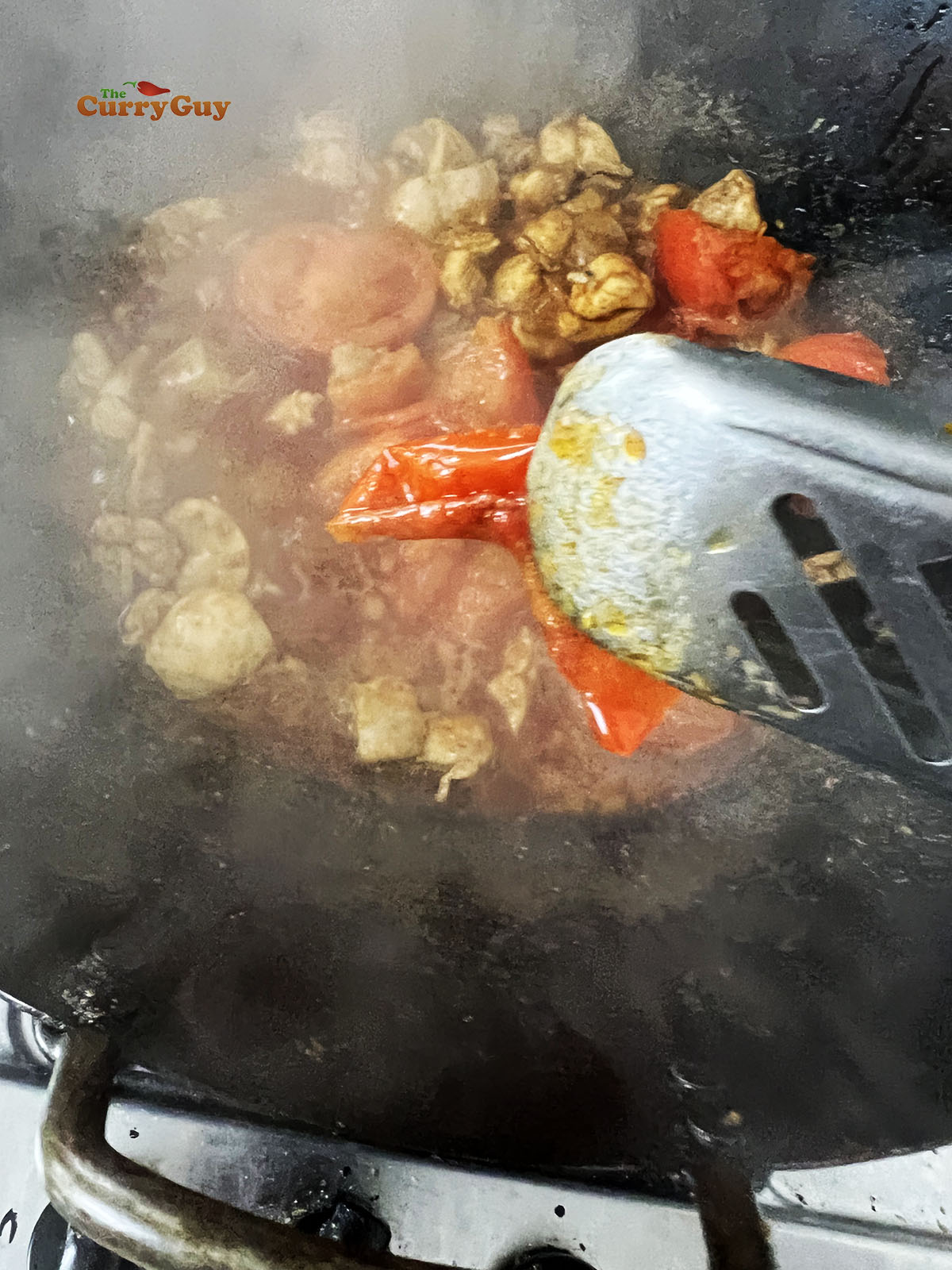 Removing the tomato skins