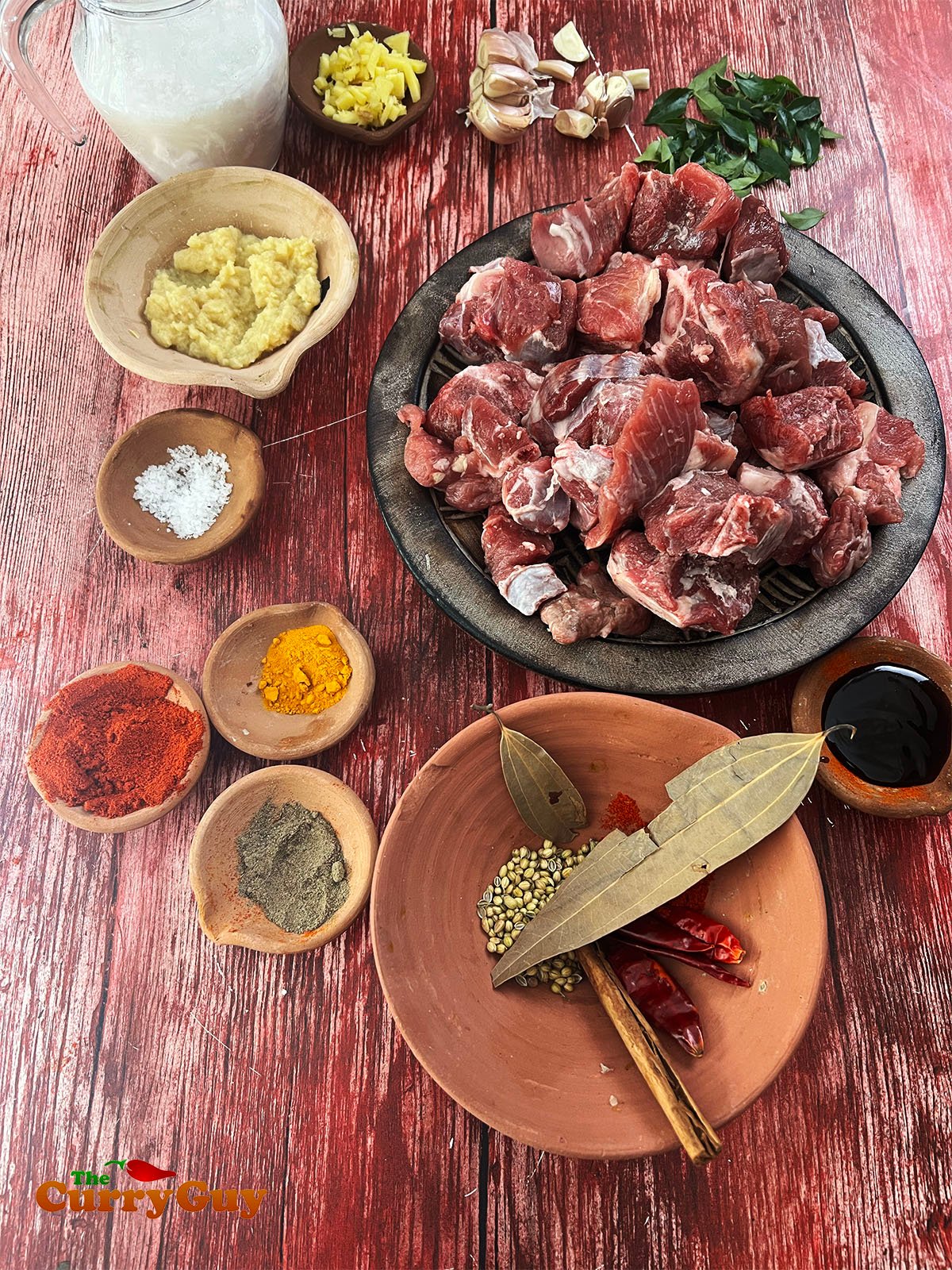 Ingredients for Goan mutton curry