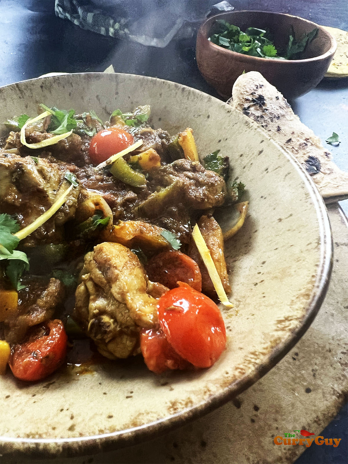 Finished chicken jalfrezi karahi