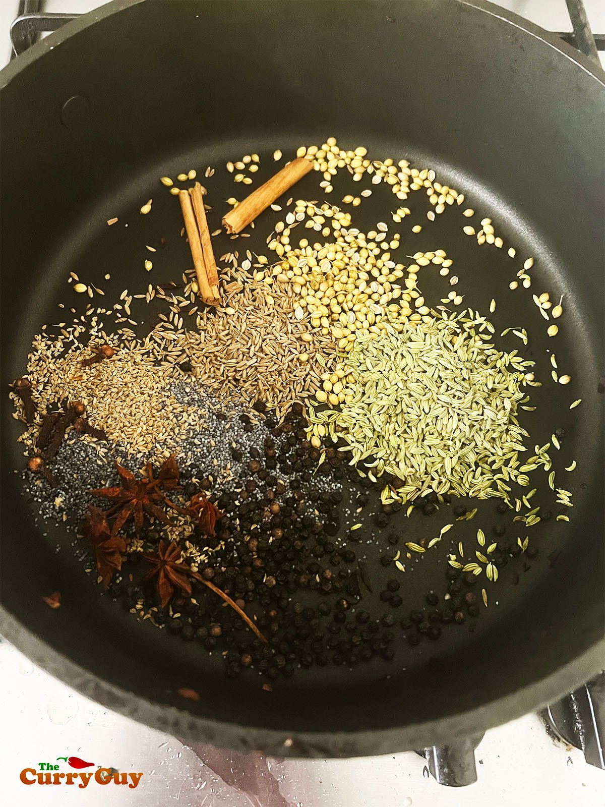 Toasting the spices