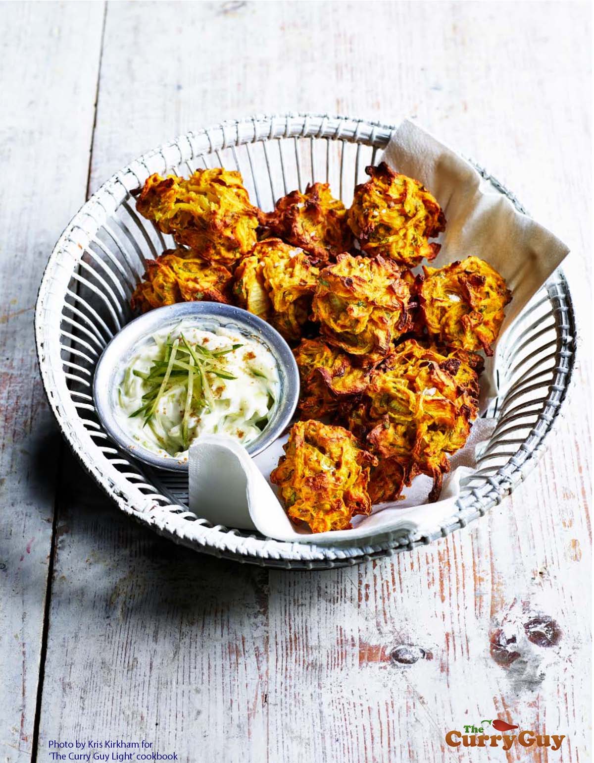 baked onion bhajis