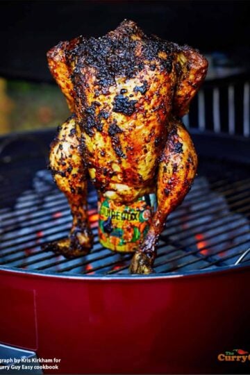 Tandoori beer can chicken