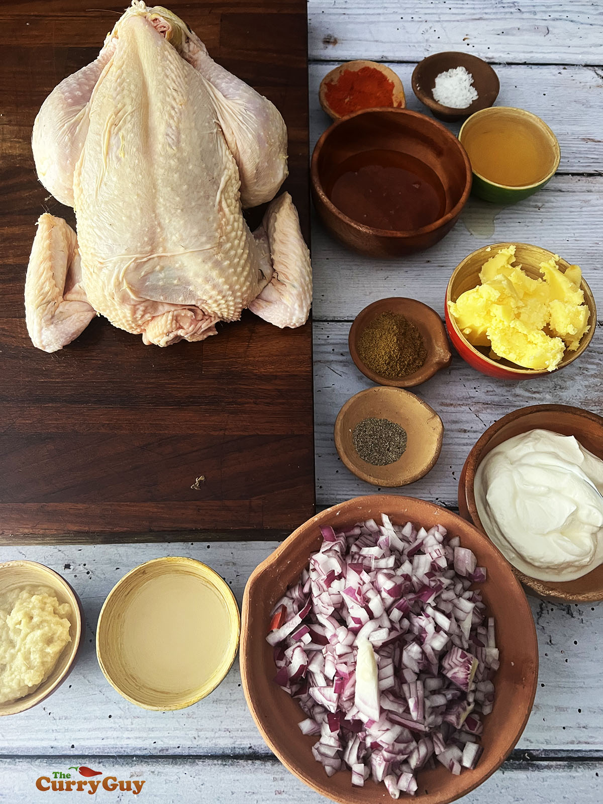 Ingredients for honey roast chicken