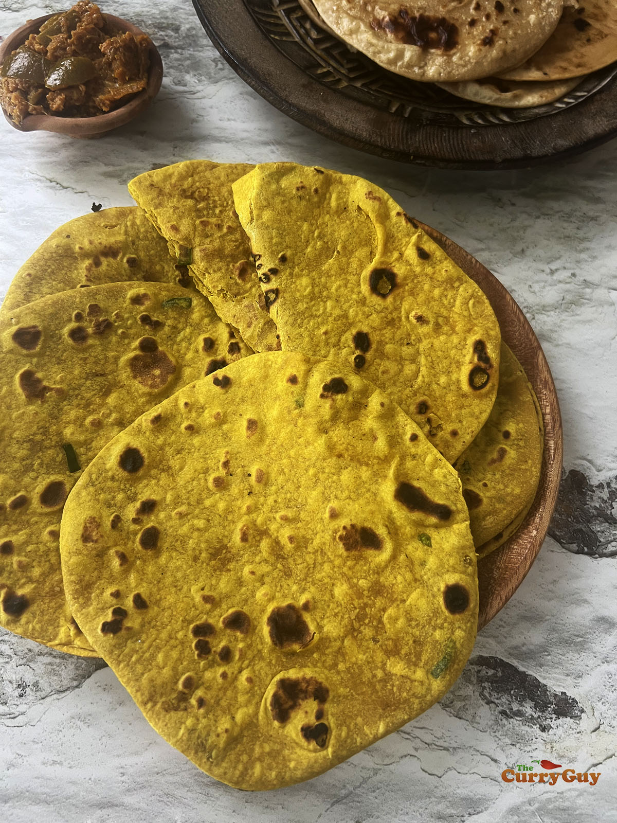 Spiced chapatis recipe completed.