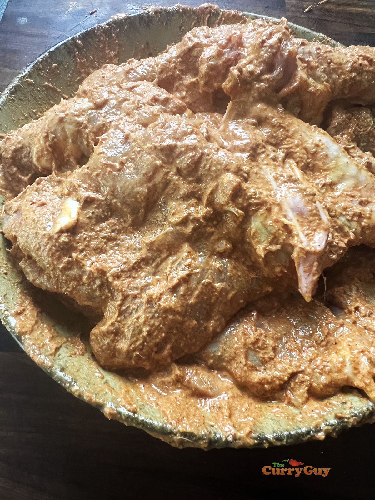 Marinating the chicken