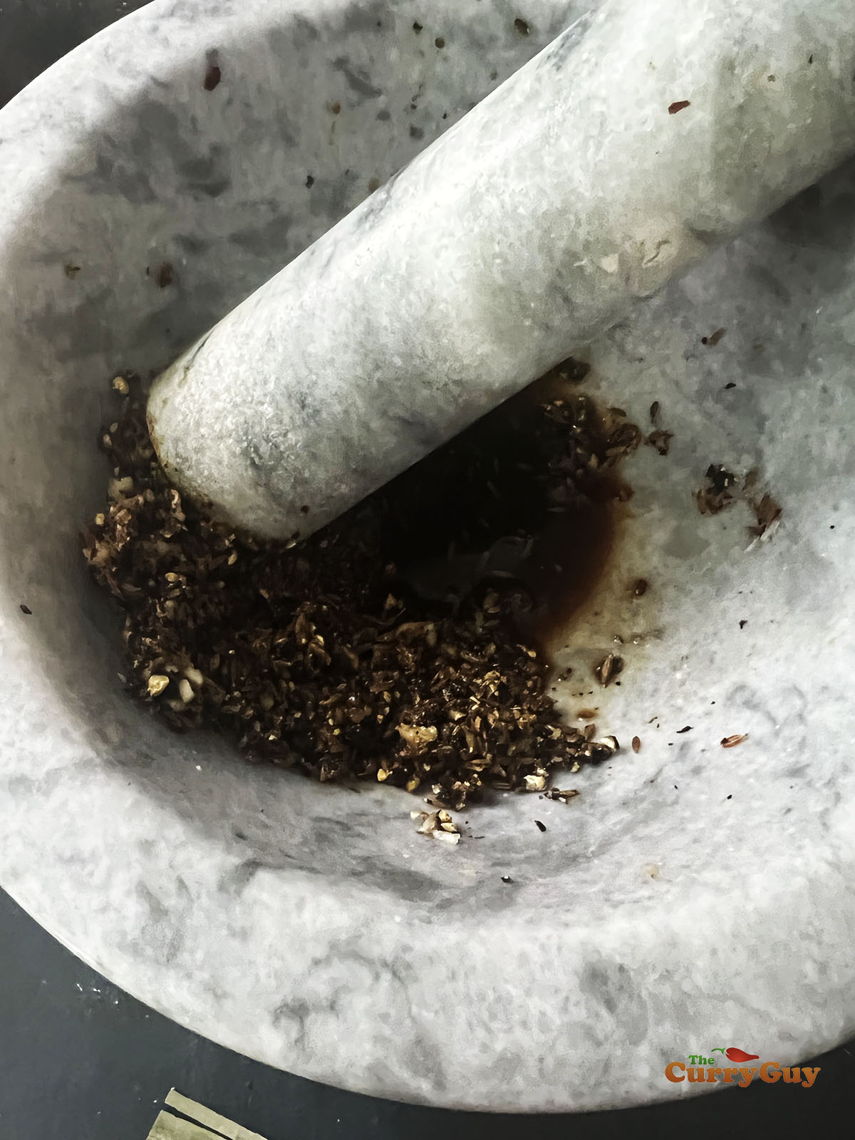 Preparing the marinade for the chicken.