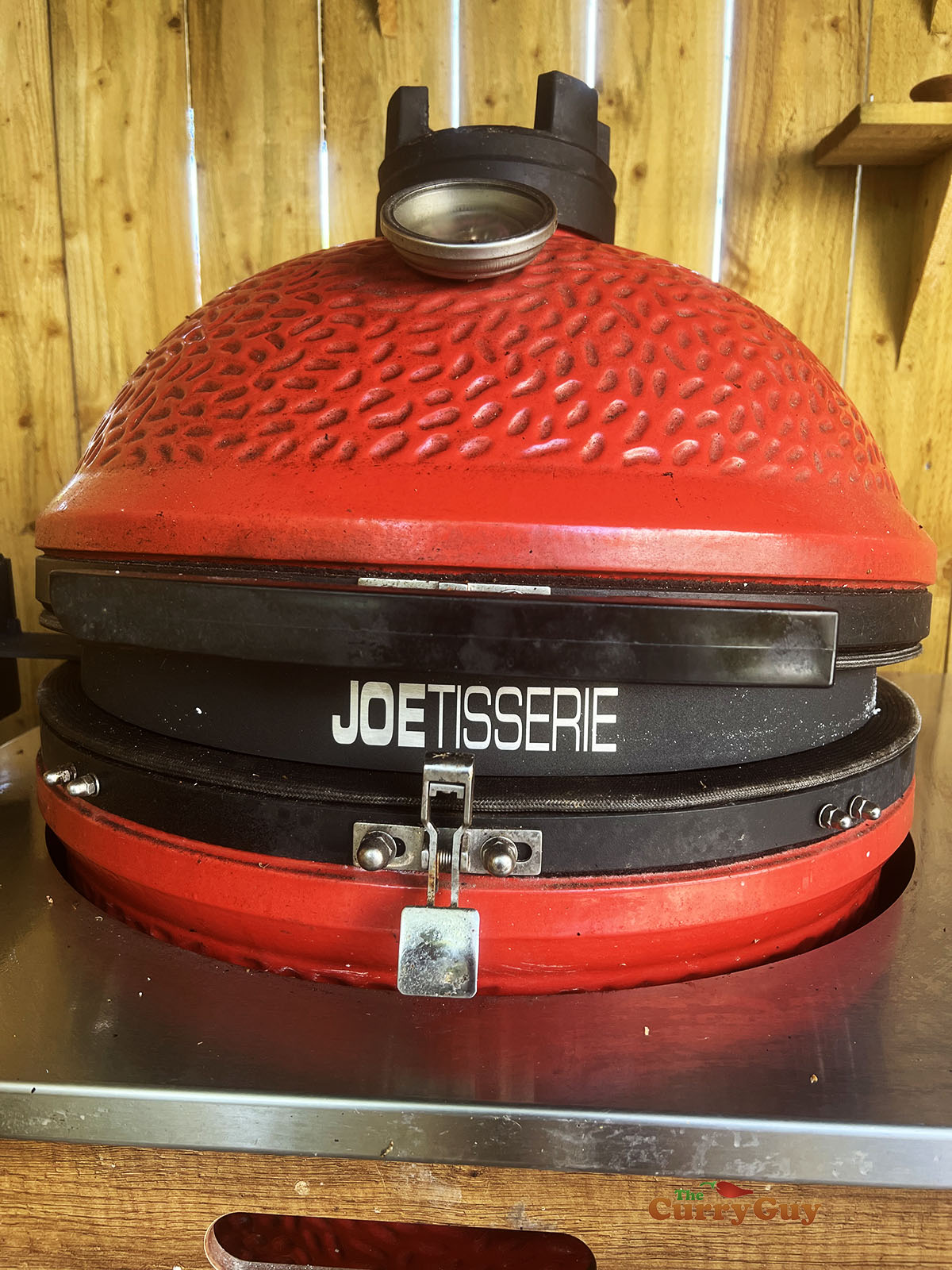 Heating up the barbecue.