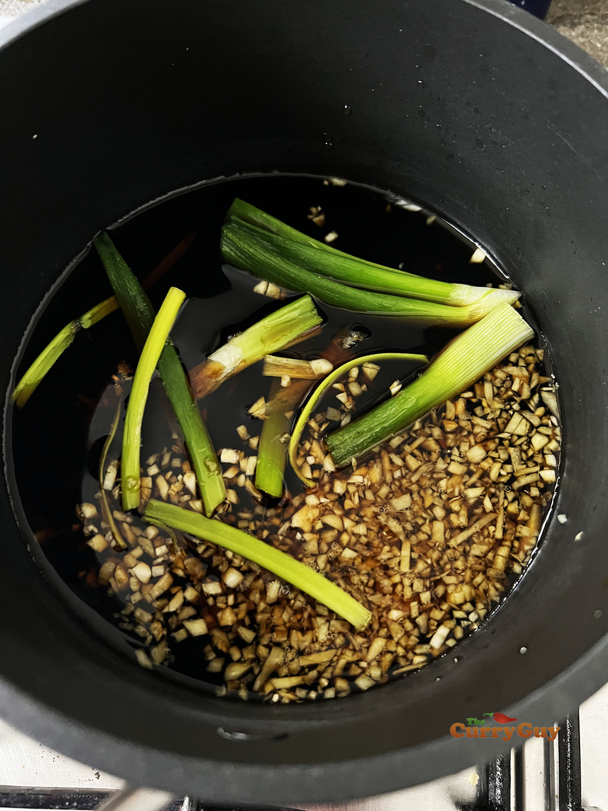 The yakitori sauce ingredients in a saucepan.