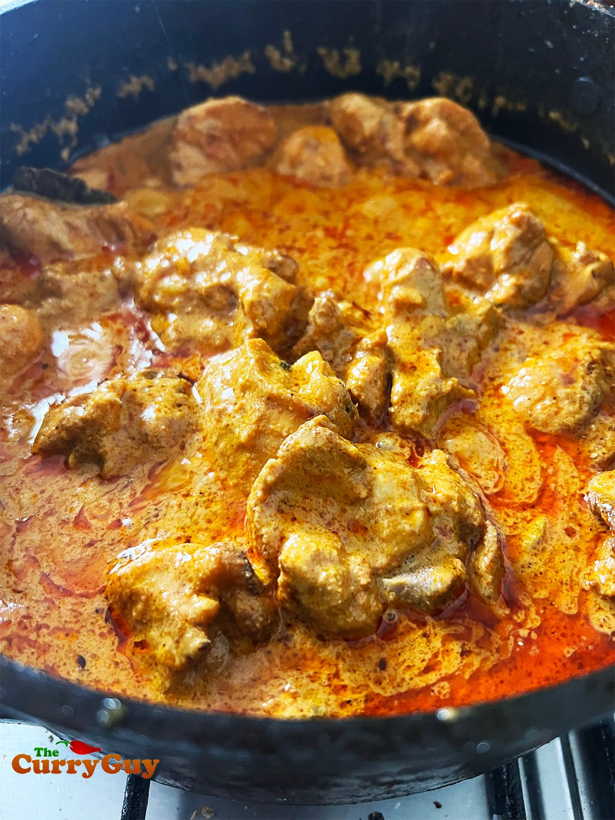 Seasoned korma with garam masala and salt to taste