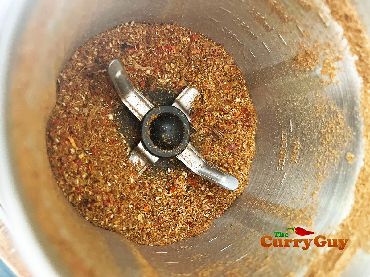 The ground vindaloo spice blend.