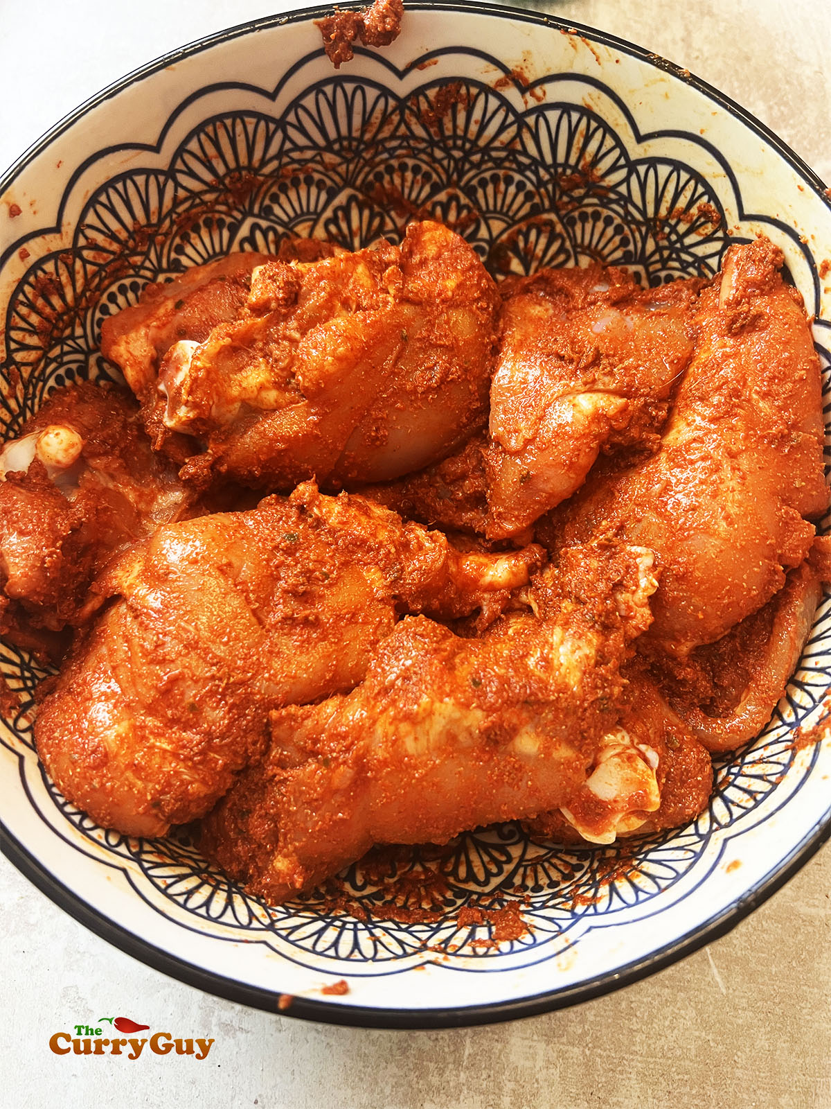 Marinating the chicken