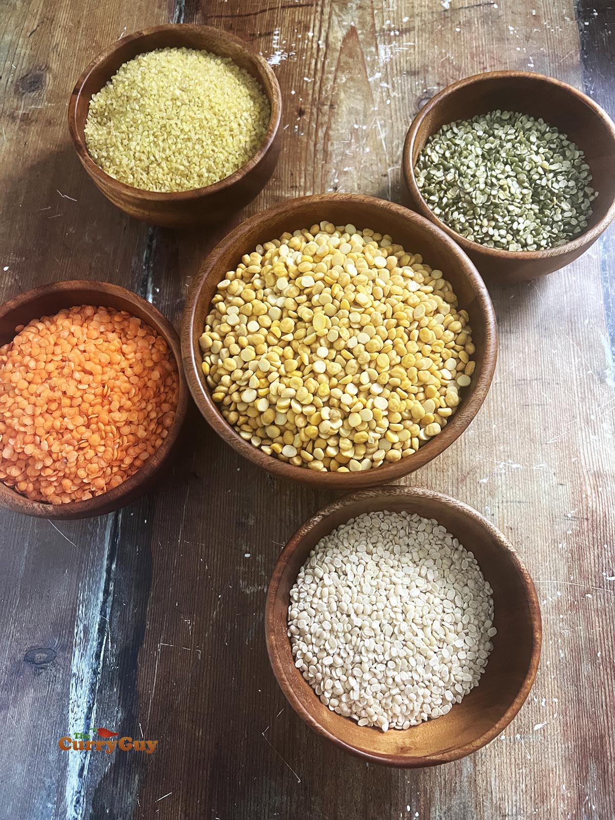 Lentils and wheat for the haleem.