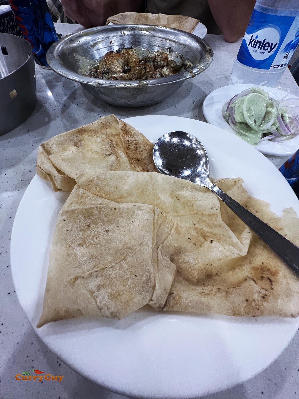 Rumali rotis for dipping into the butter chicken. 