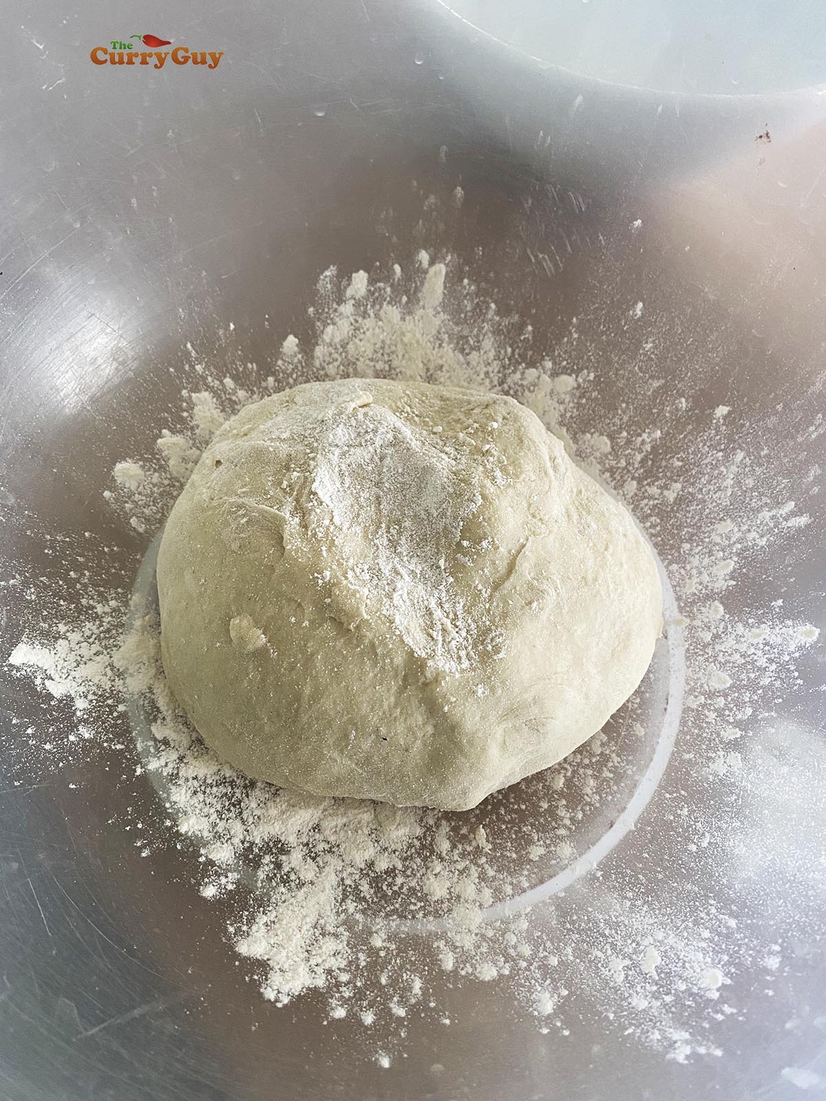 Letting the dough rest.