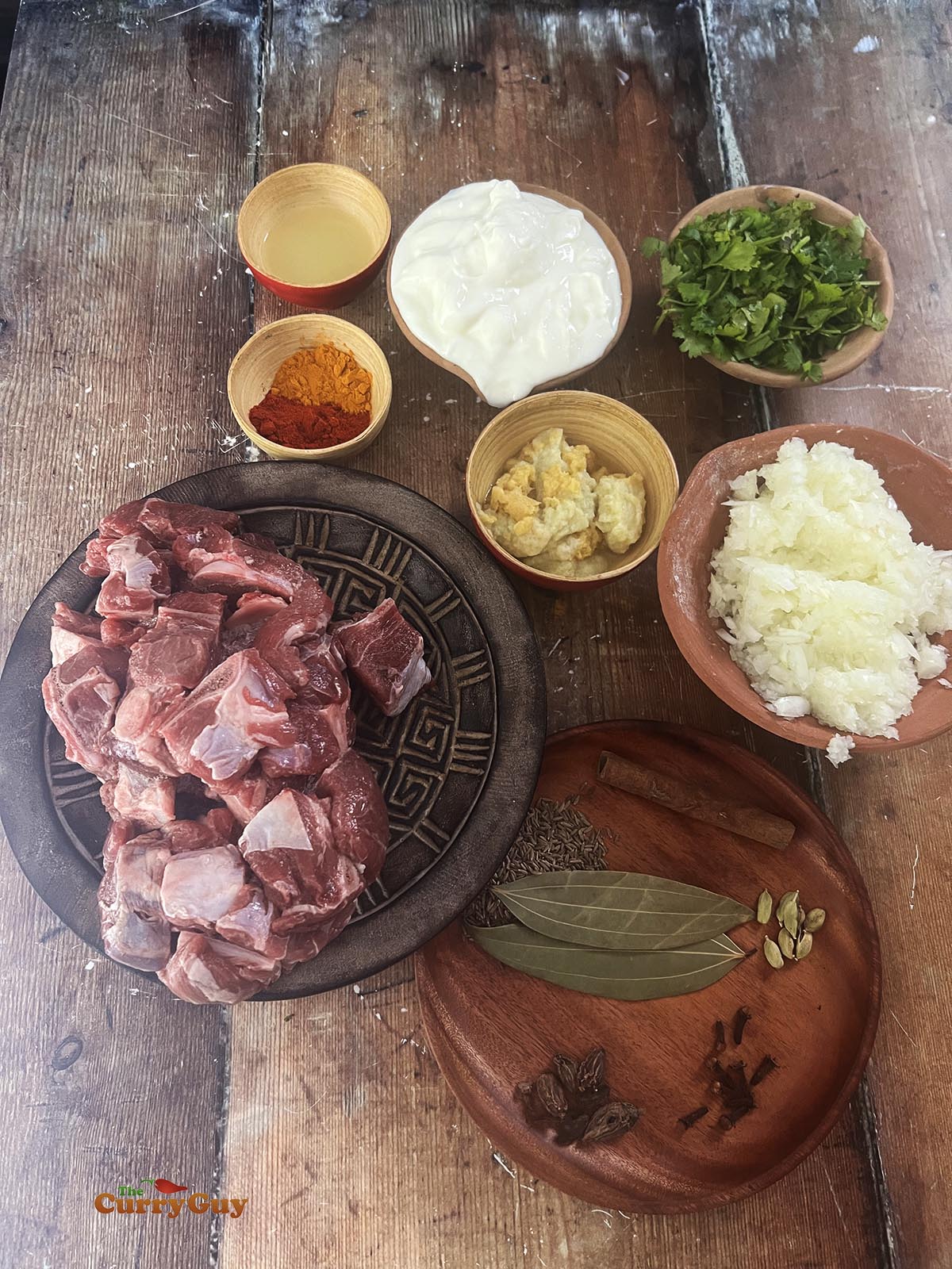 Ingredients for lamb curry