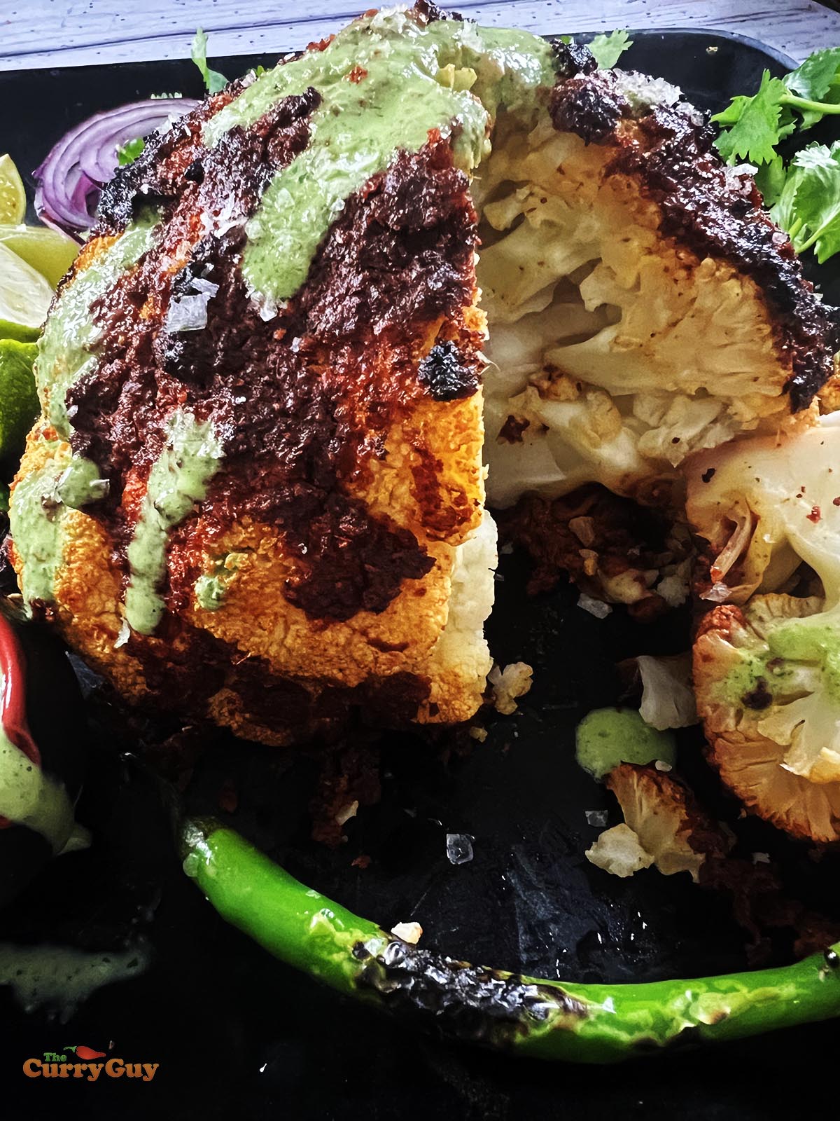 Oven baked tandoori cauliflower