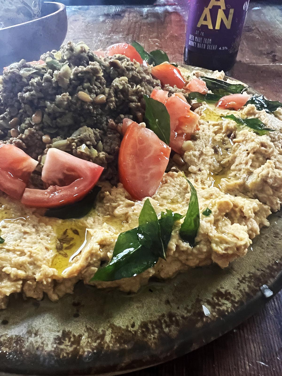 keema with hummus