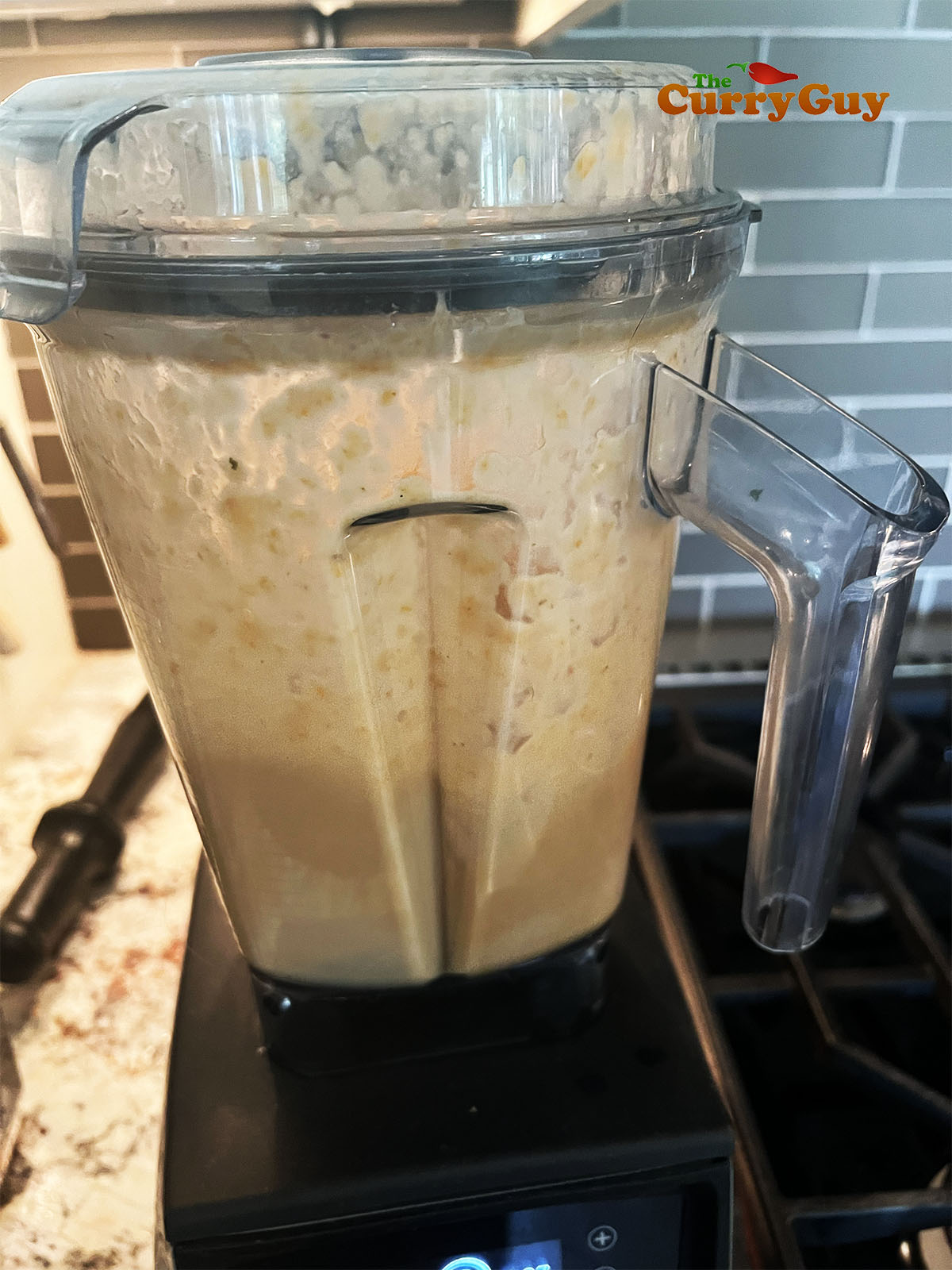 Blending the habanero sauce