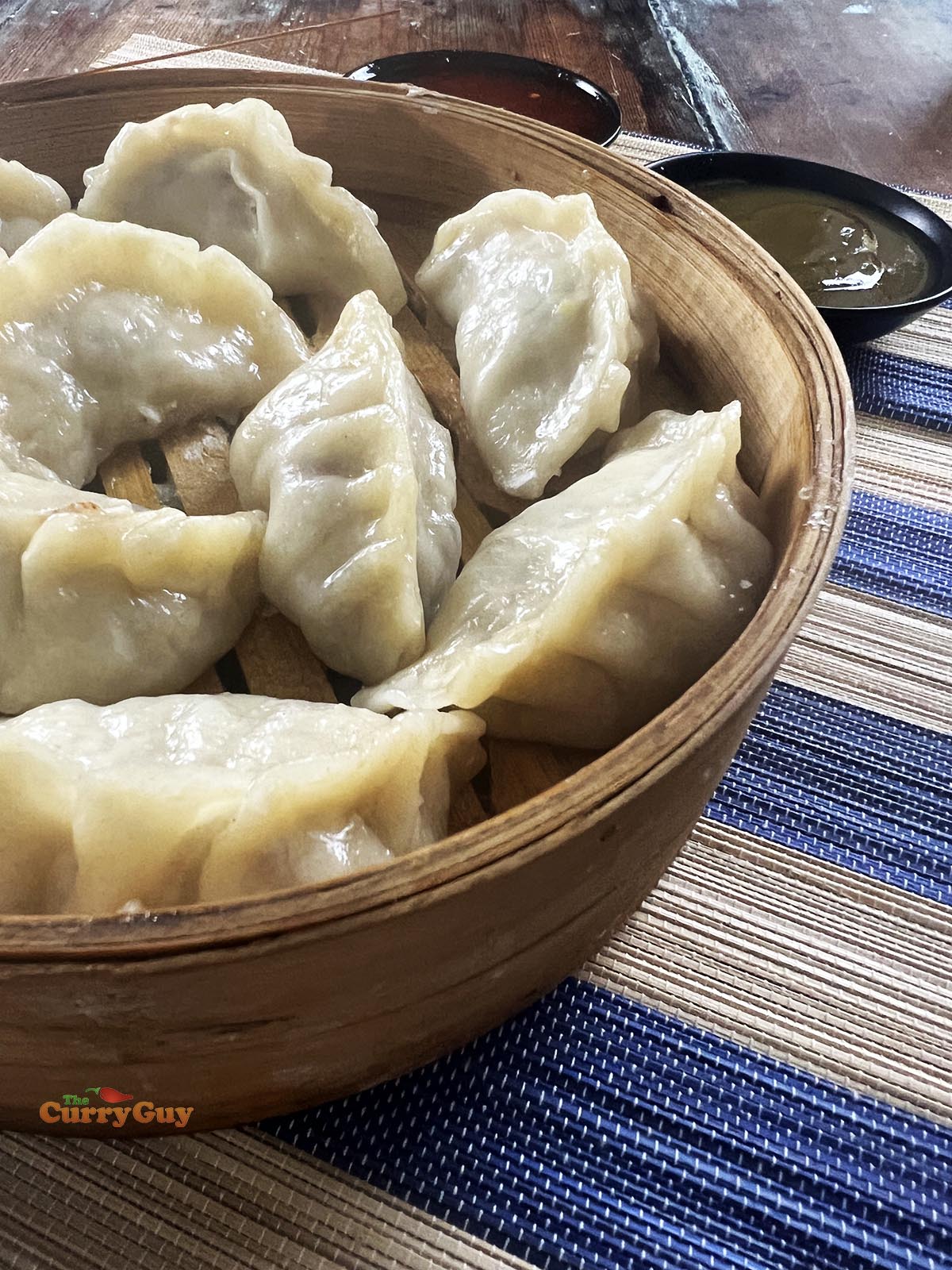 Steaming the momos