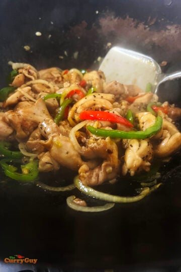 Chinese black pepper chicken