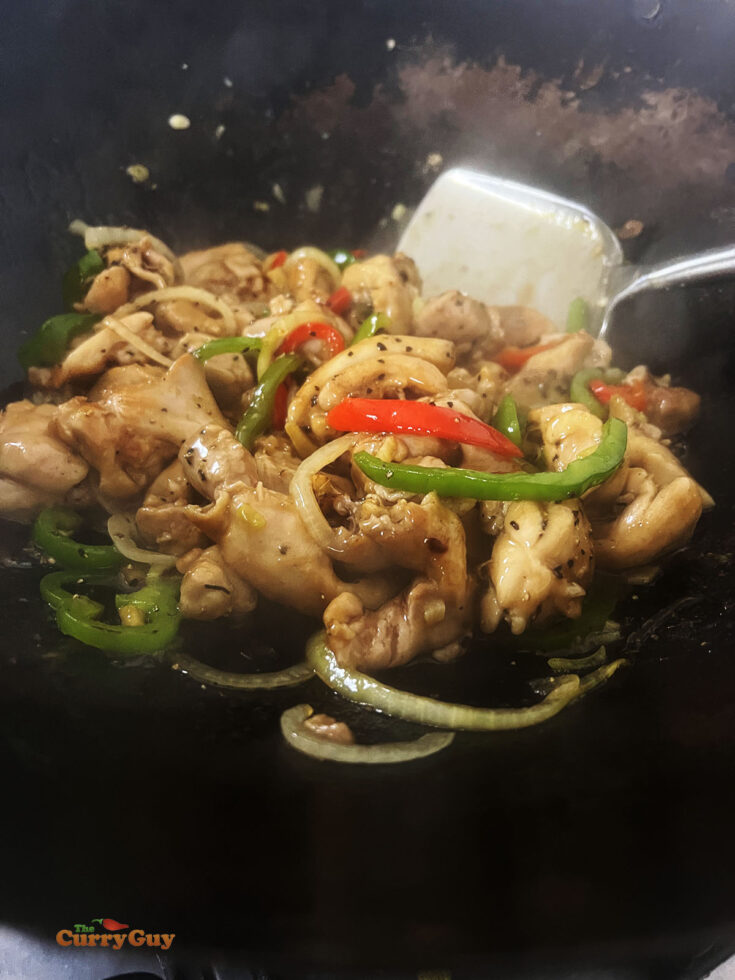 Chinese black pepper chicken
