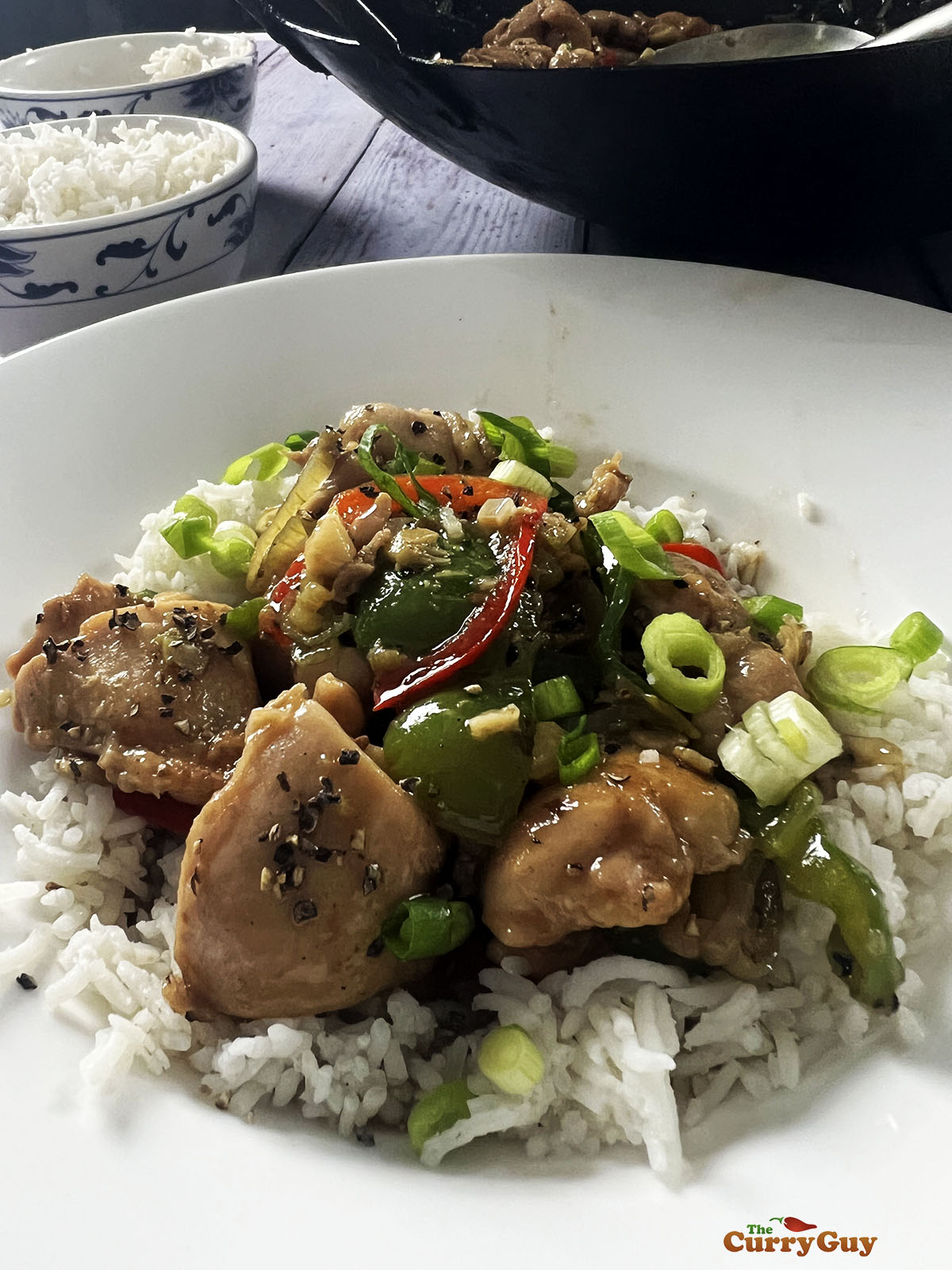 Chinese black pepper chicken
