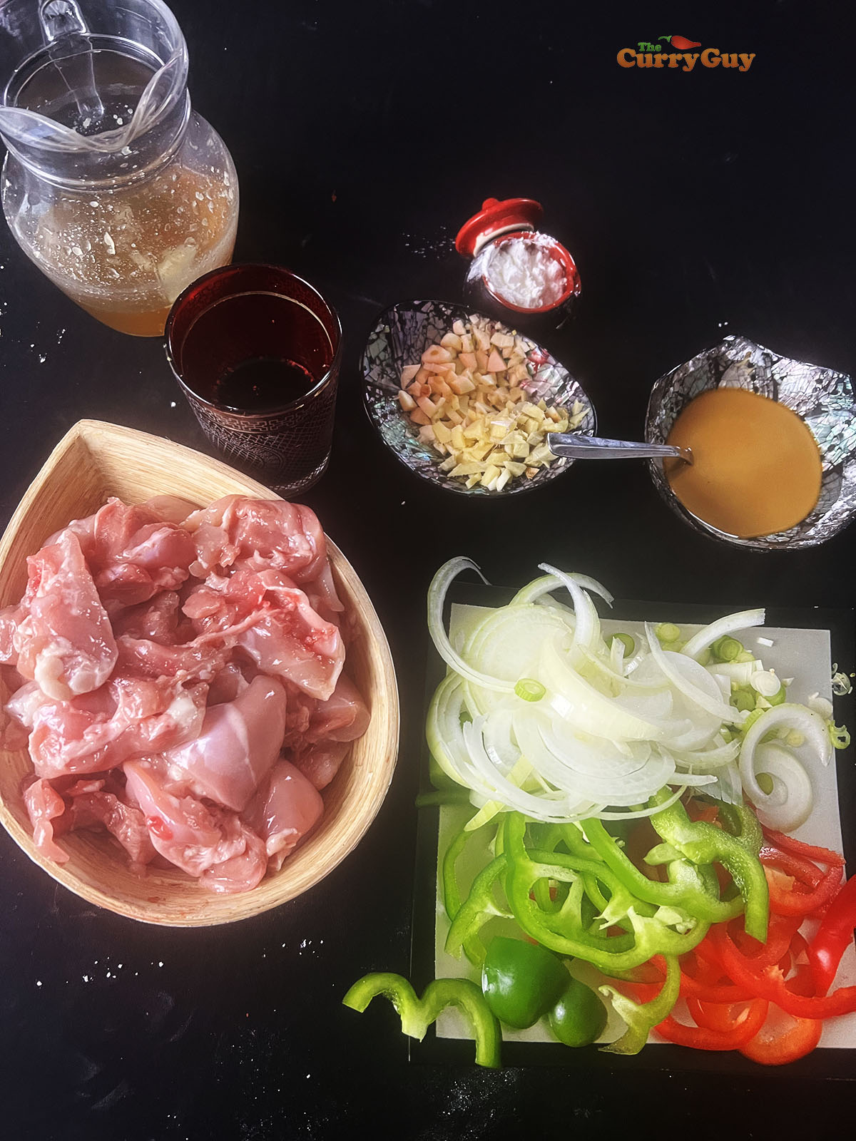 Ingredients for black pepper chicken