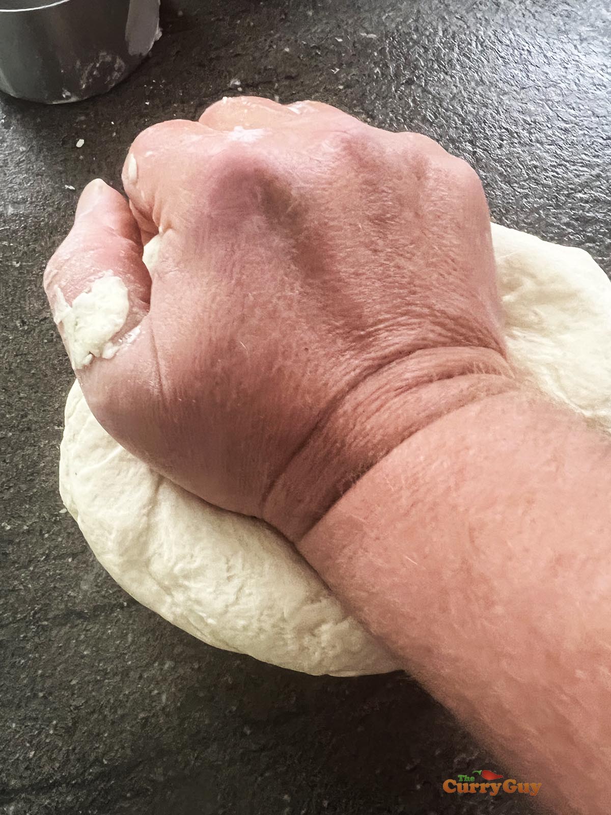 Kneading dough for the potsticker wrappers