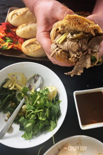 Beef nihari sandwich