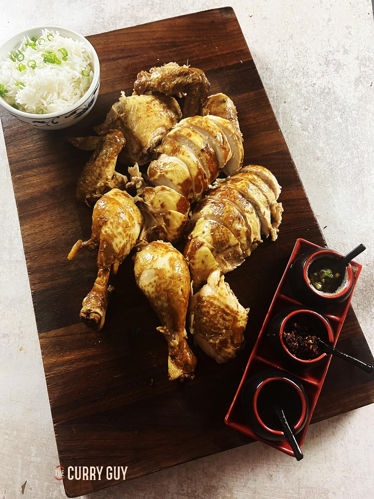 Finished soy sauce chicken.