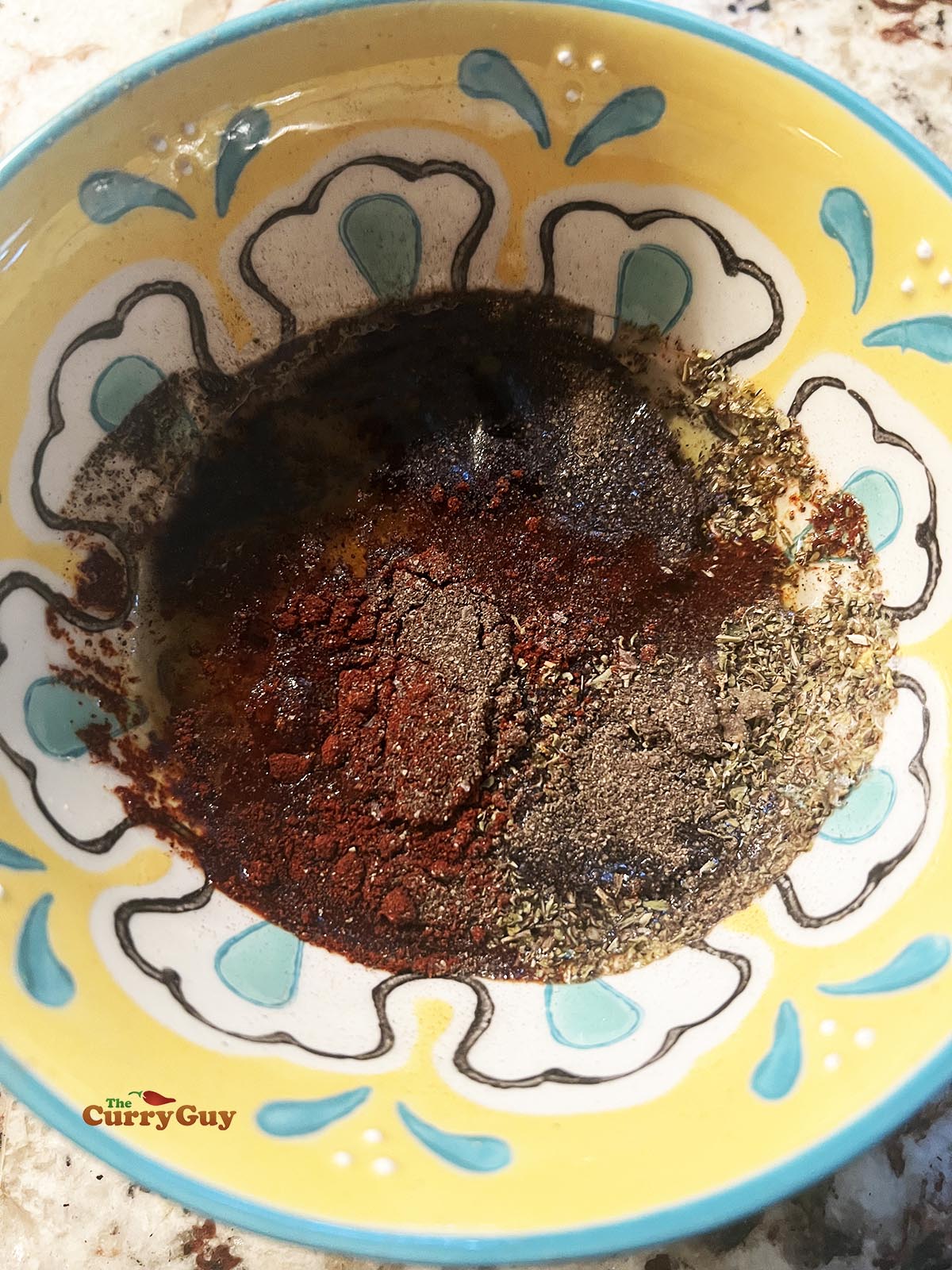 Preparing the marinade for the steak tacos.