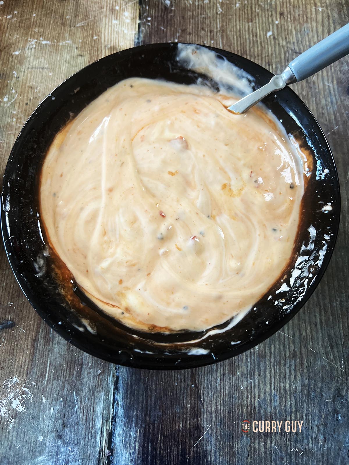 Prepared sauce for the chicken.