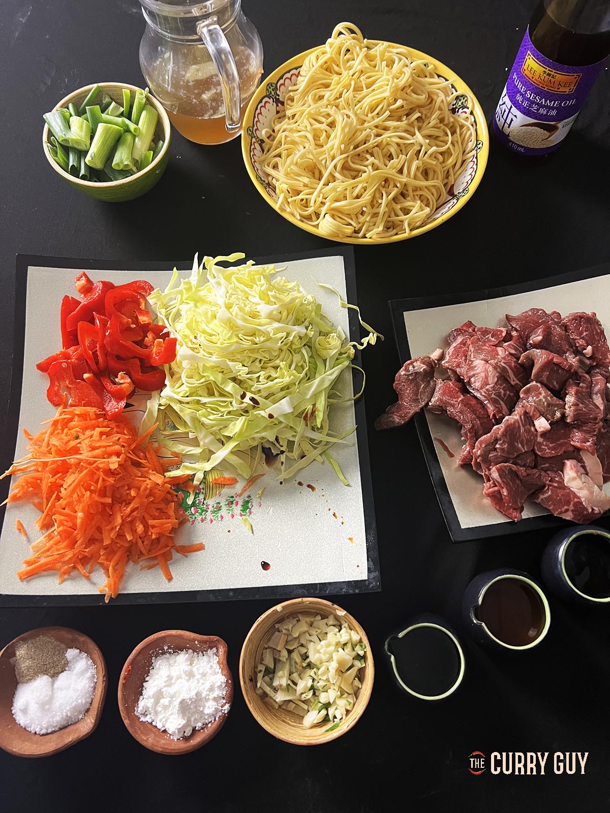 The ingredient for the chow mein