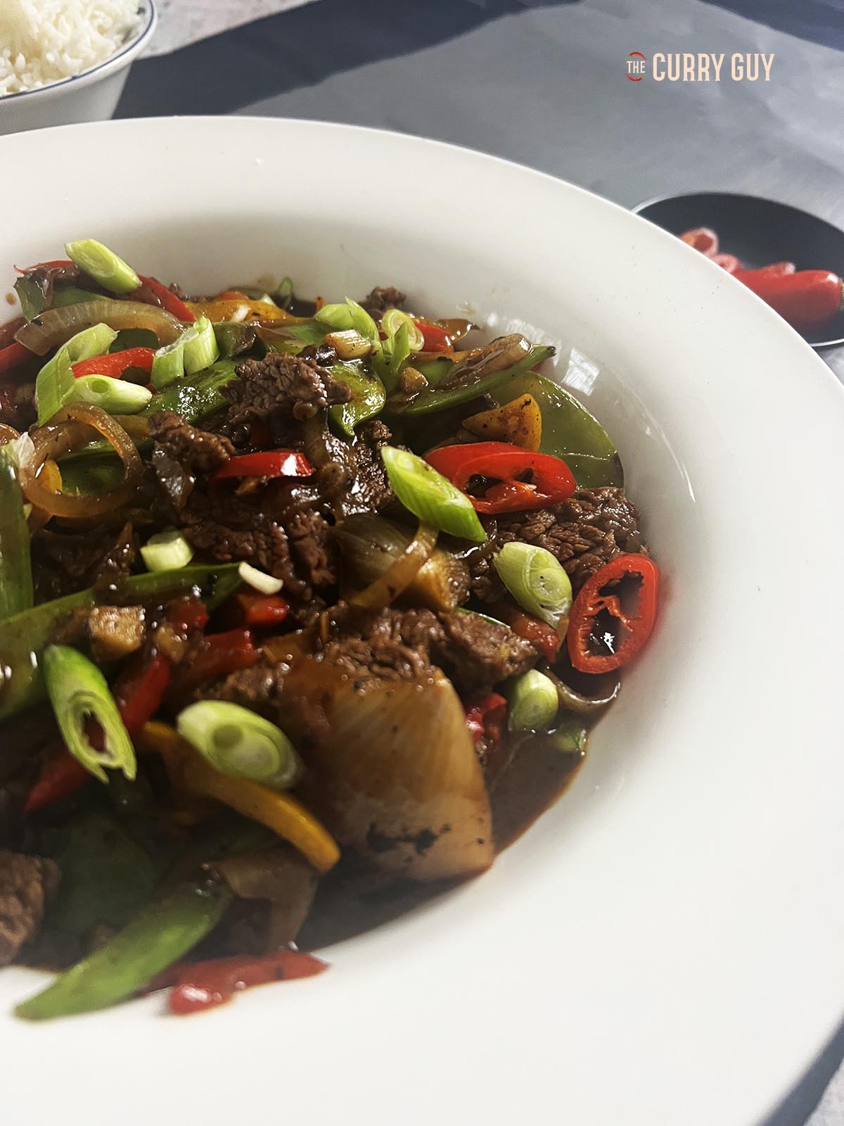 Beef in oyster sauce.