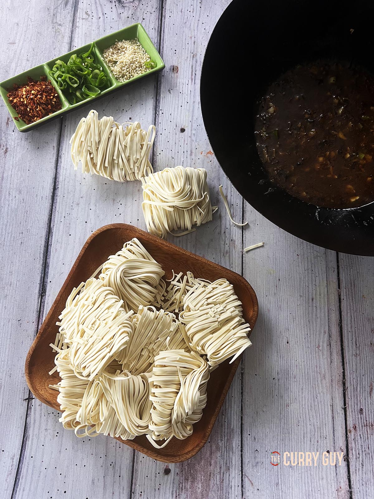 Ingredients for the noodles.