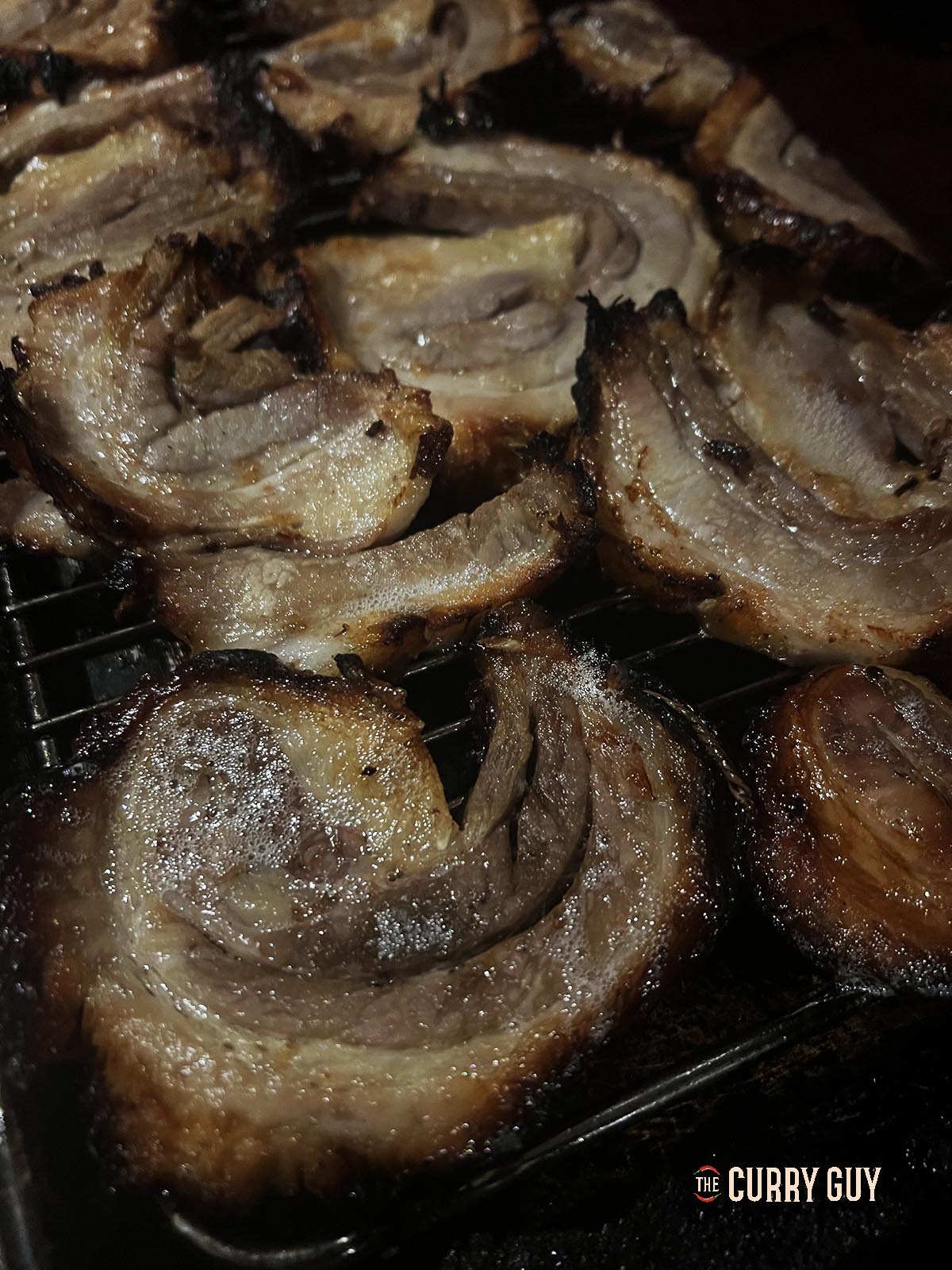 Grilled chashu pork.