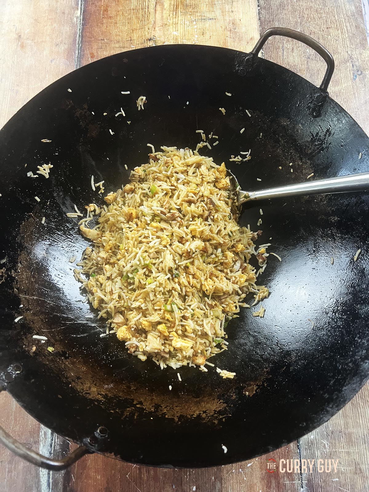 Finished chashu rice ready for seasoning.