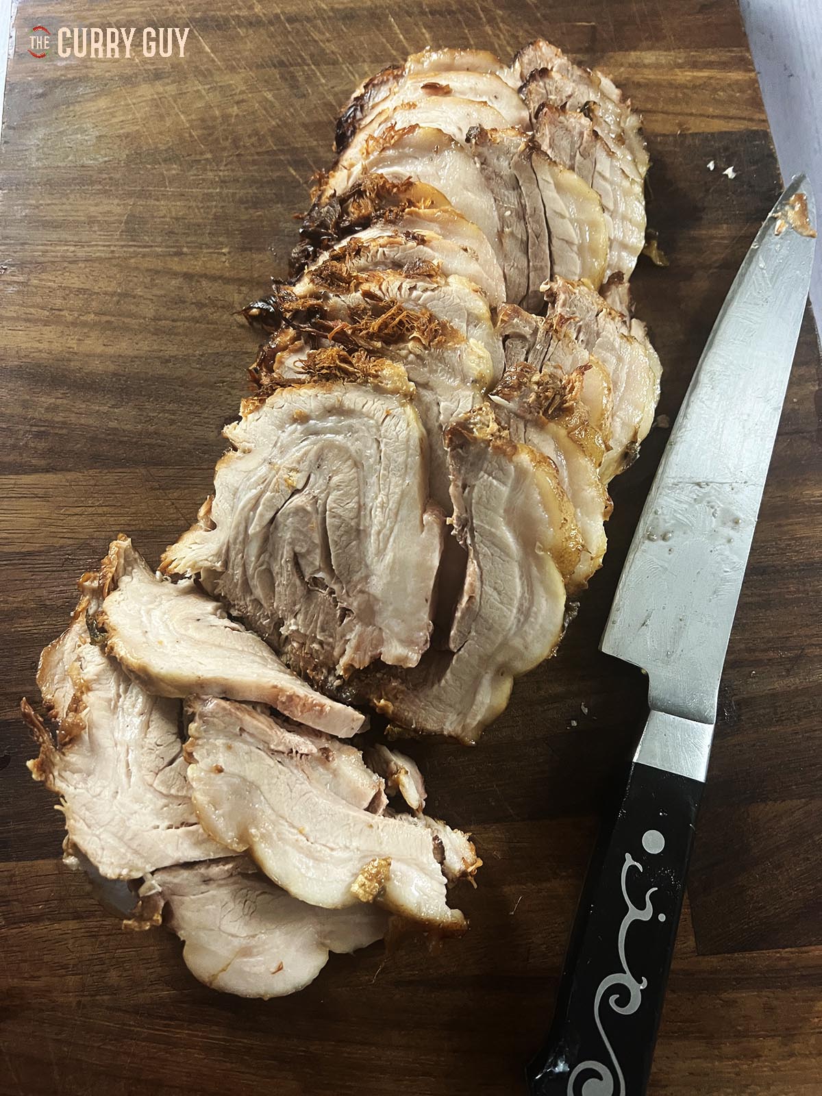Sliced chashu pork