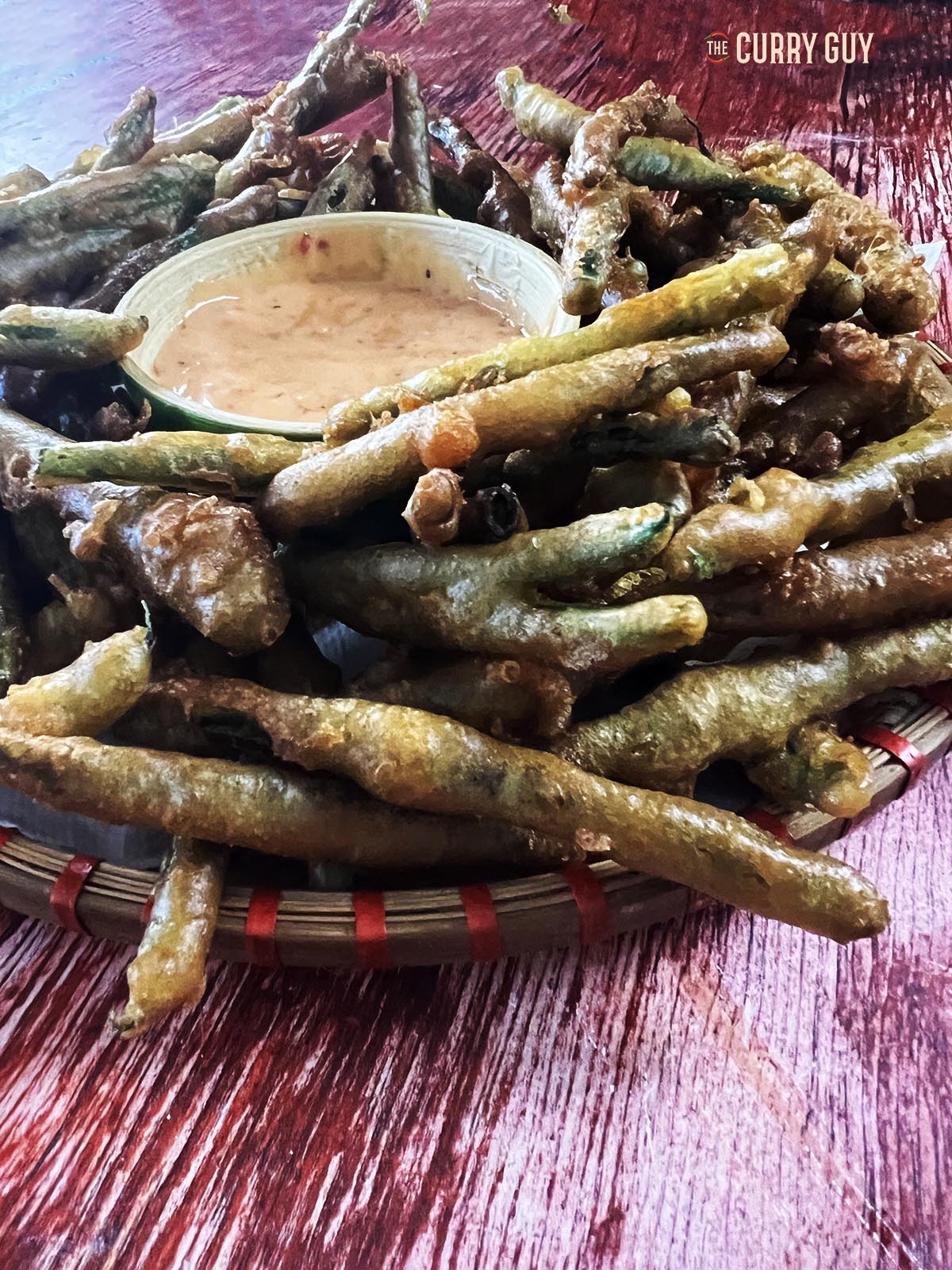 Deep fried green beans