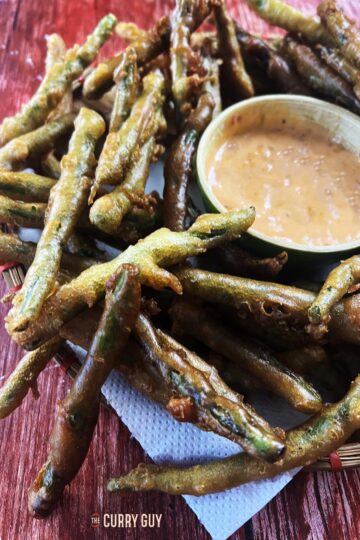 Deep fried green beans