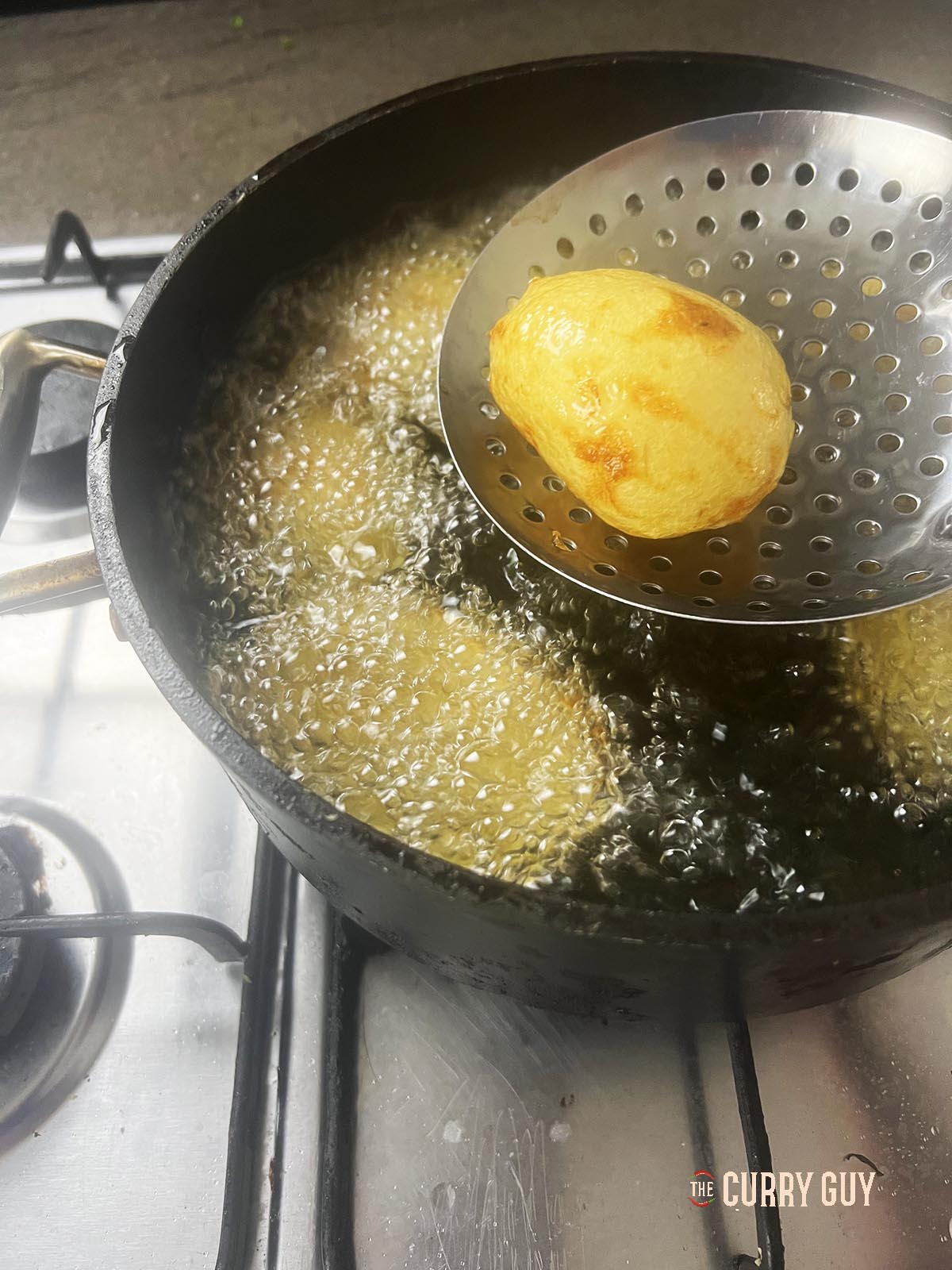 Finished fried potato.