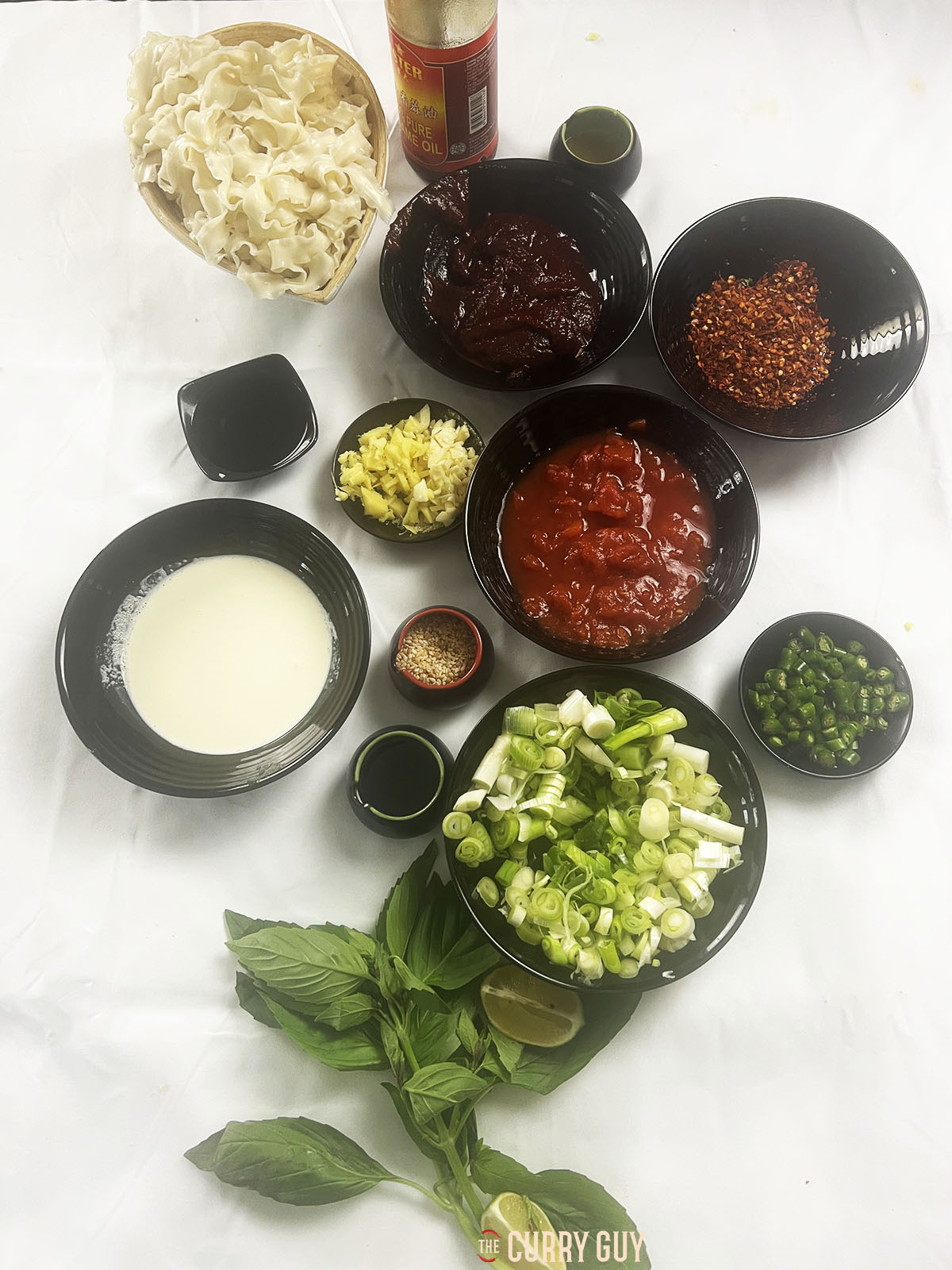 Ingredients for the dish.