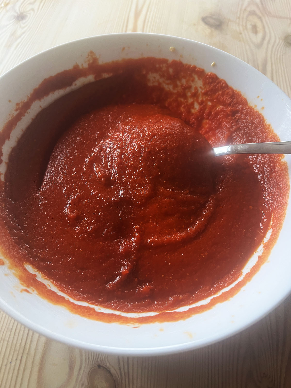 The sauce fermenting.