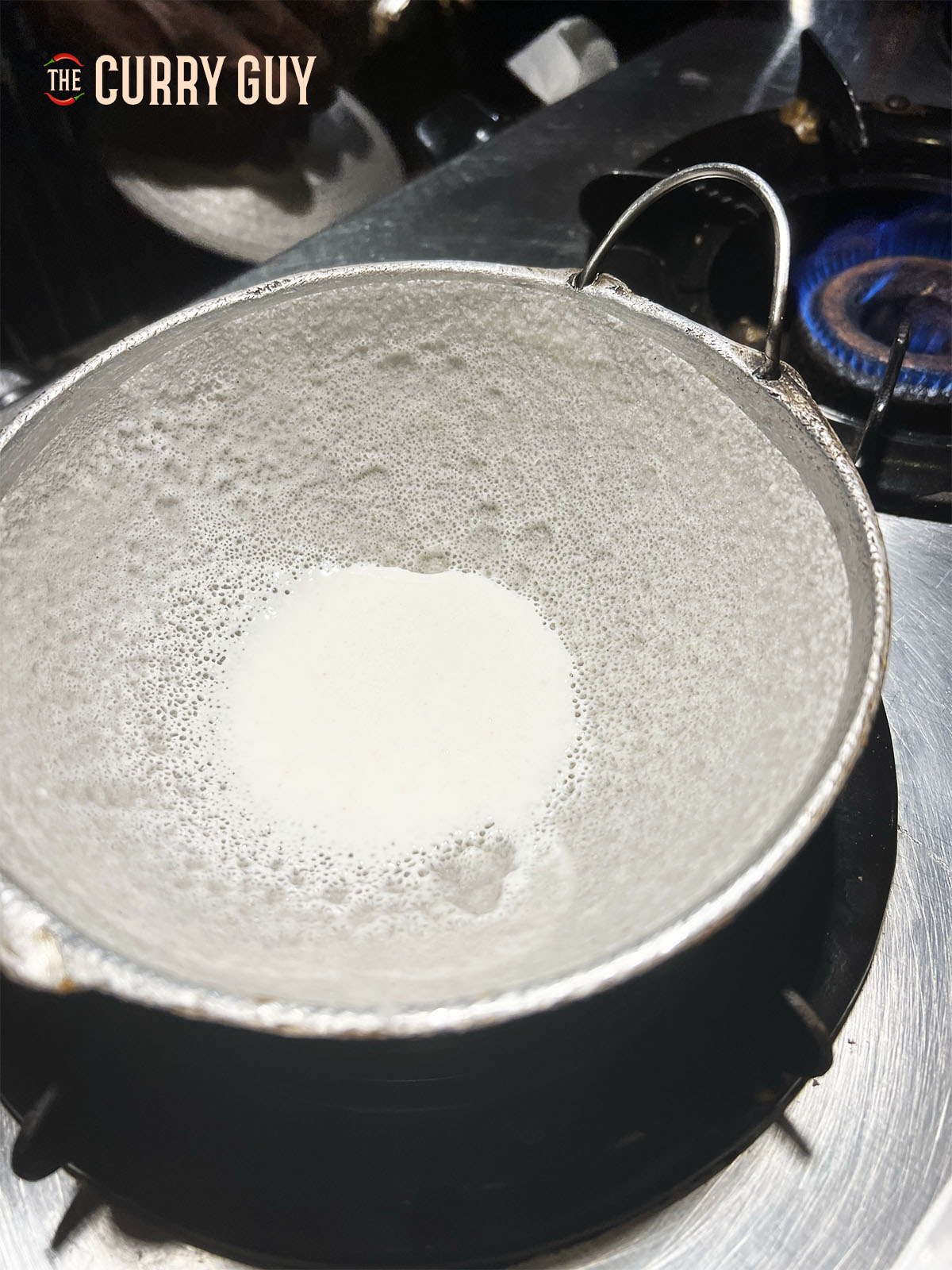 Batter lined hopper pan.