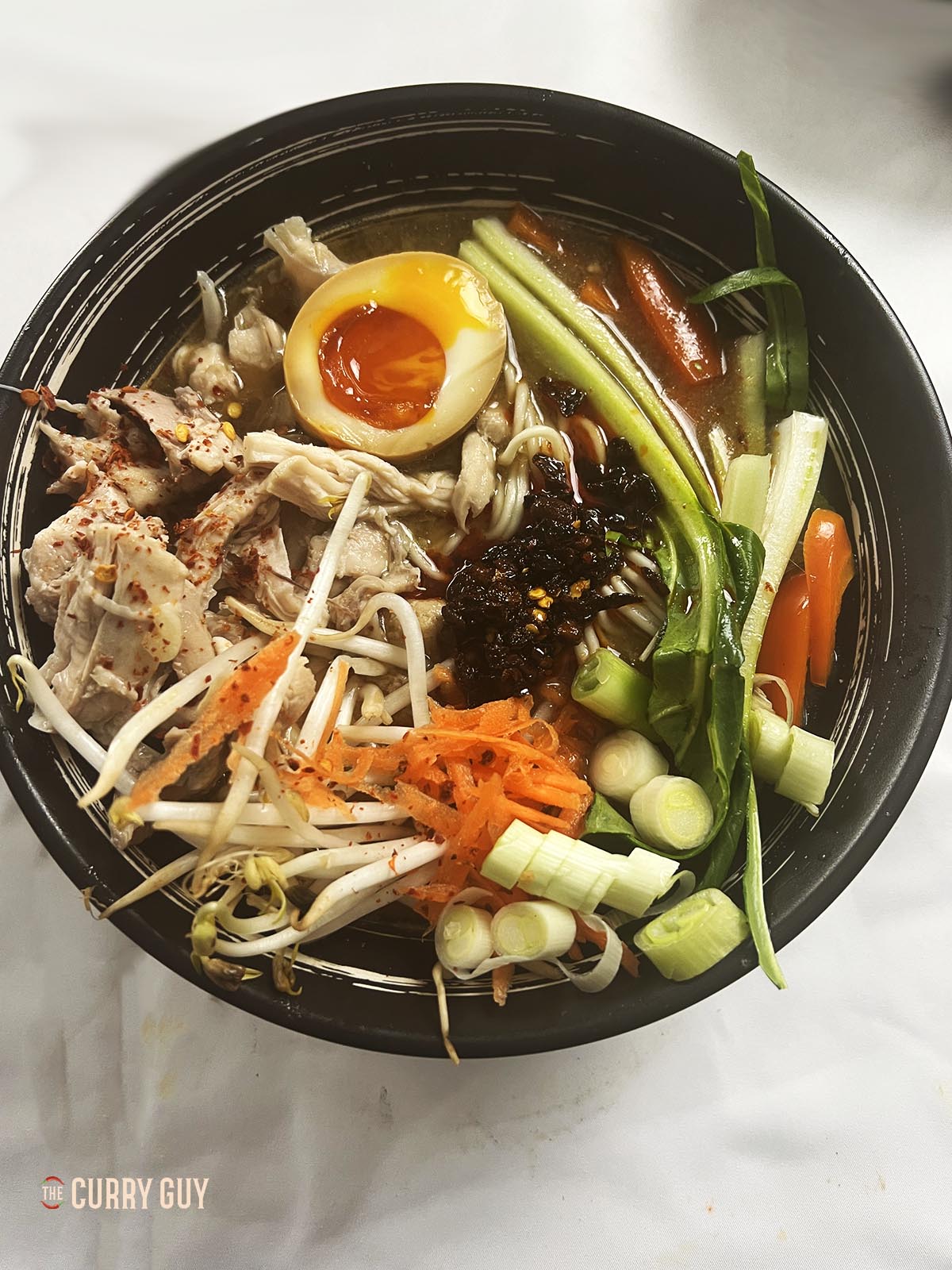 Chicken miso ramen soup