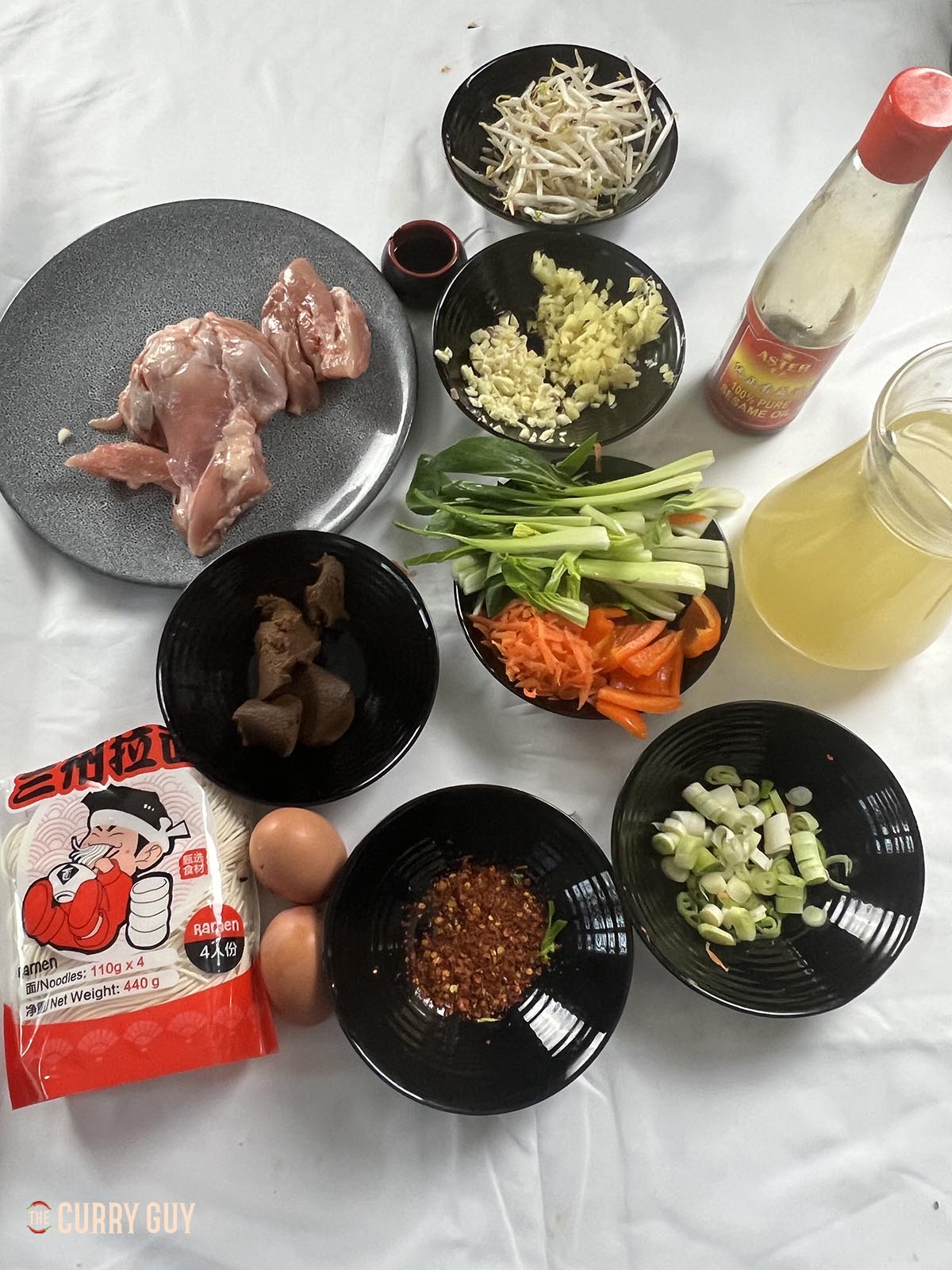 Ingredients for the miso soup