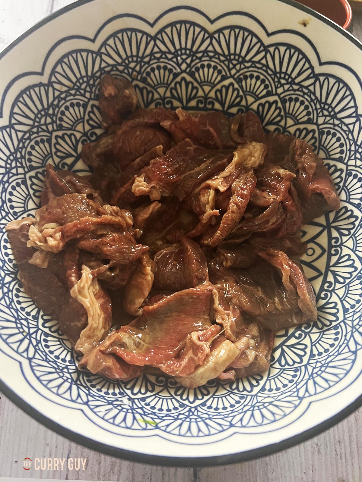 Marination the meat.