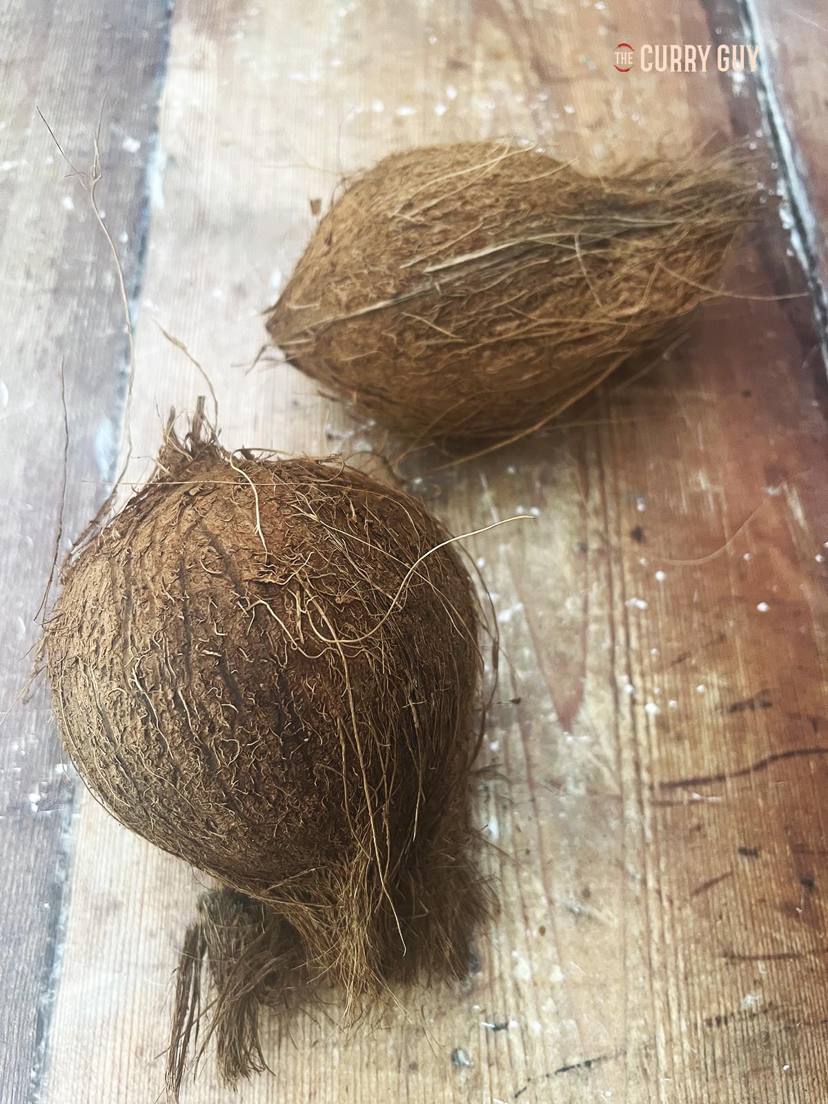 Coconuts ready to crack open.